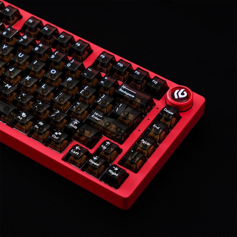 Sumgsn 114 Keys Black Transparent Keycaps PC Cherry Profile UV Print Keycap Set Fit for 60% 65% 75% Mechanical Keyboard Cherry Mx Switches - Image 5